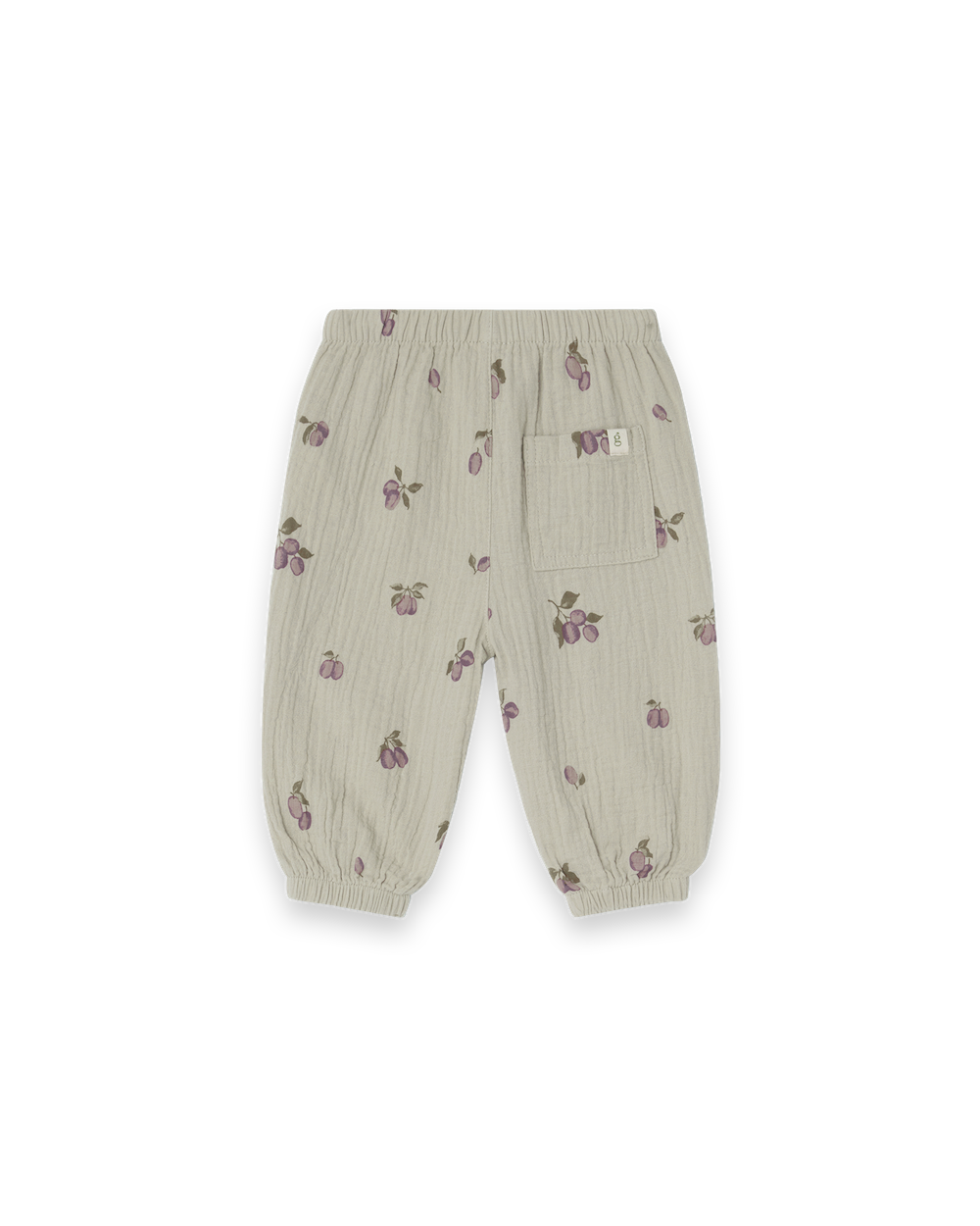 Garbo&amp;Friends Muslin Trousers Baby - Prune Green image 1