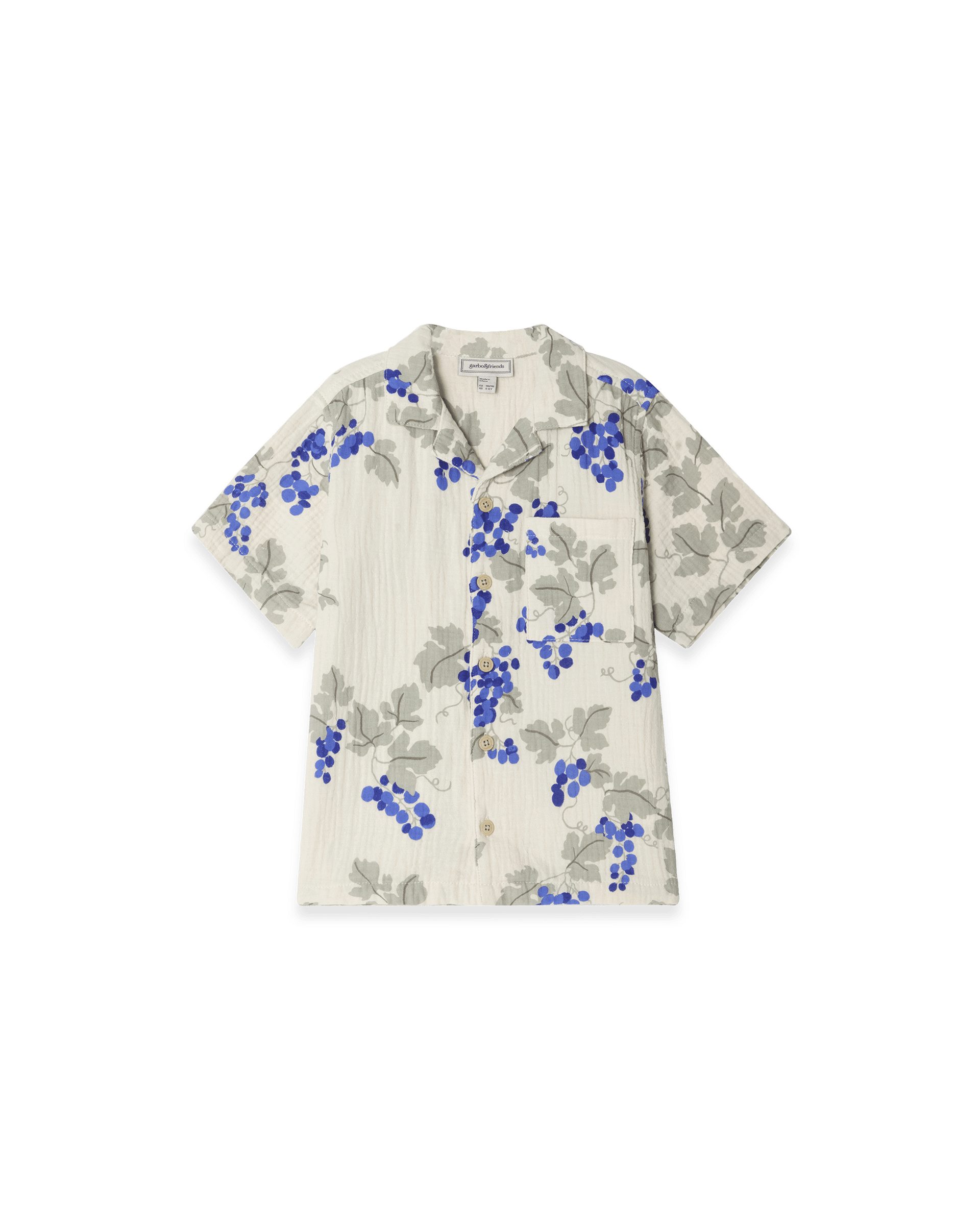 Garbo&Friends Muslin SS Shirt Baby | Grapes Blue image 0