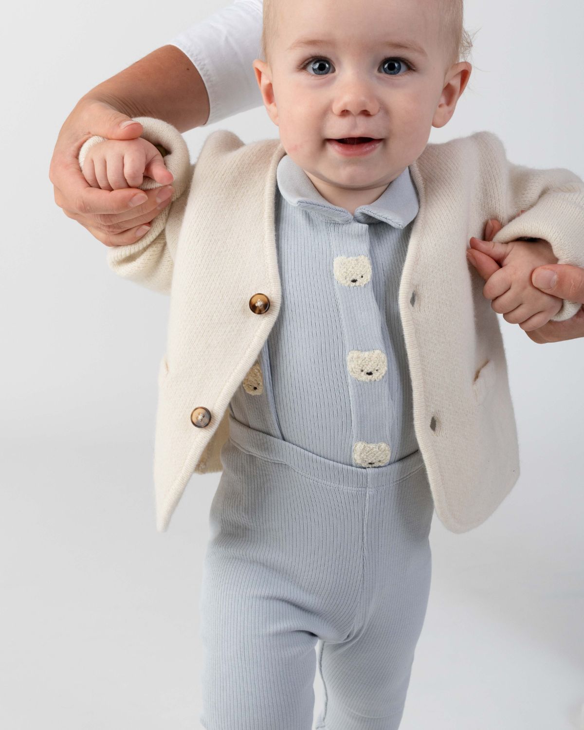 Finnian Bodysuit | Polar Bears Ice Blue