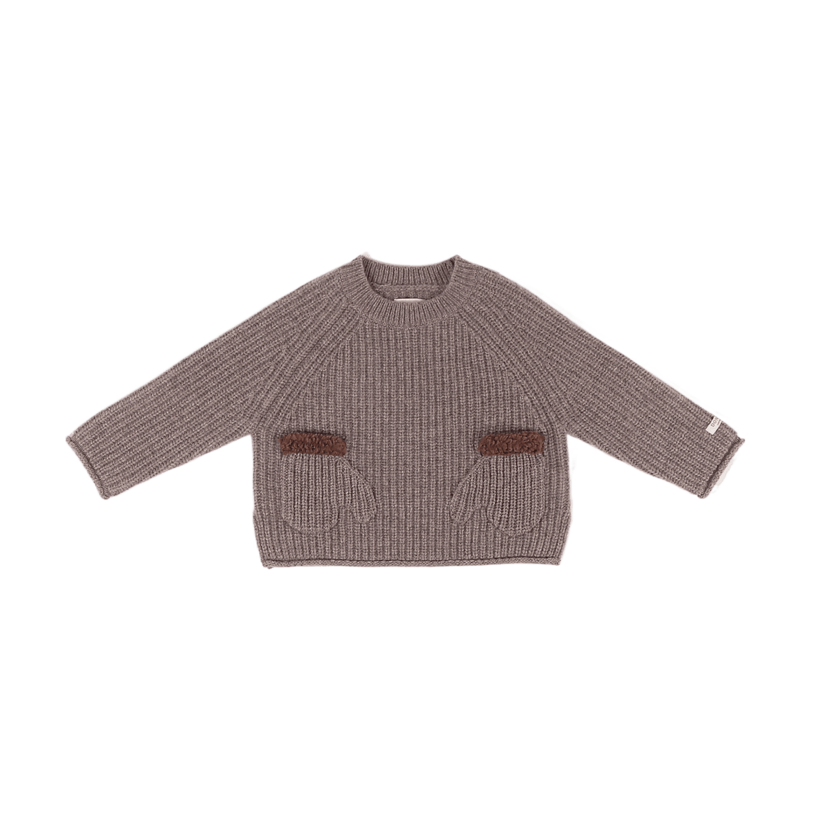 Pawien Merino Wool Sweater Dark Taupe Melange