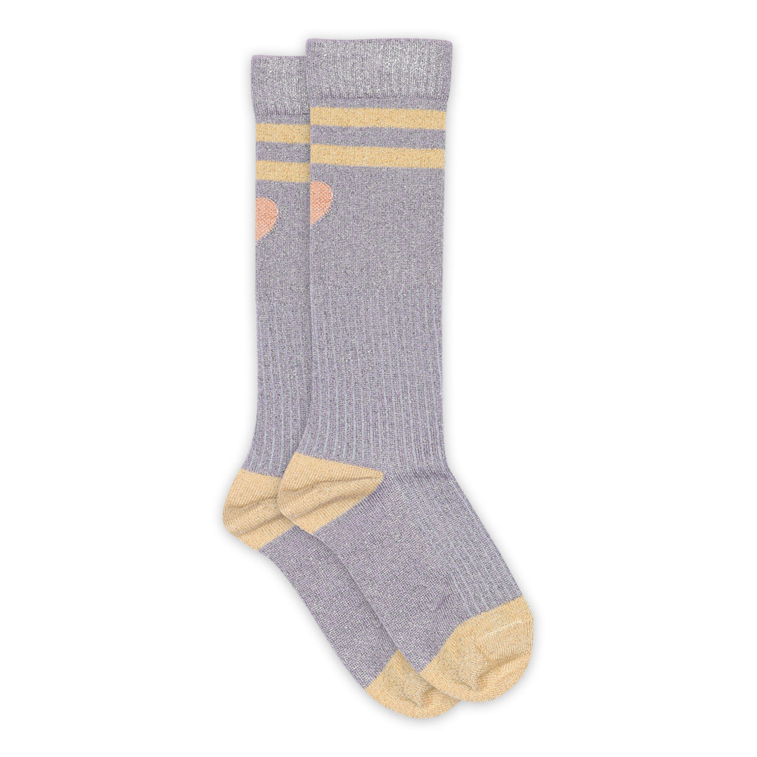 Elga glitter knee socks - Wisteria