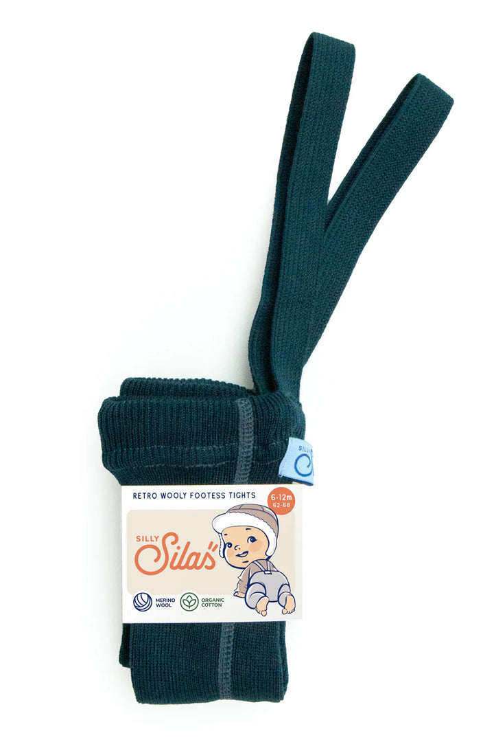 Silly Silas Wooly Footless Tights - Blue Sapphire image 0