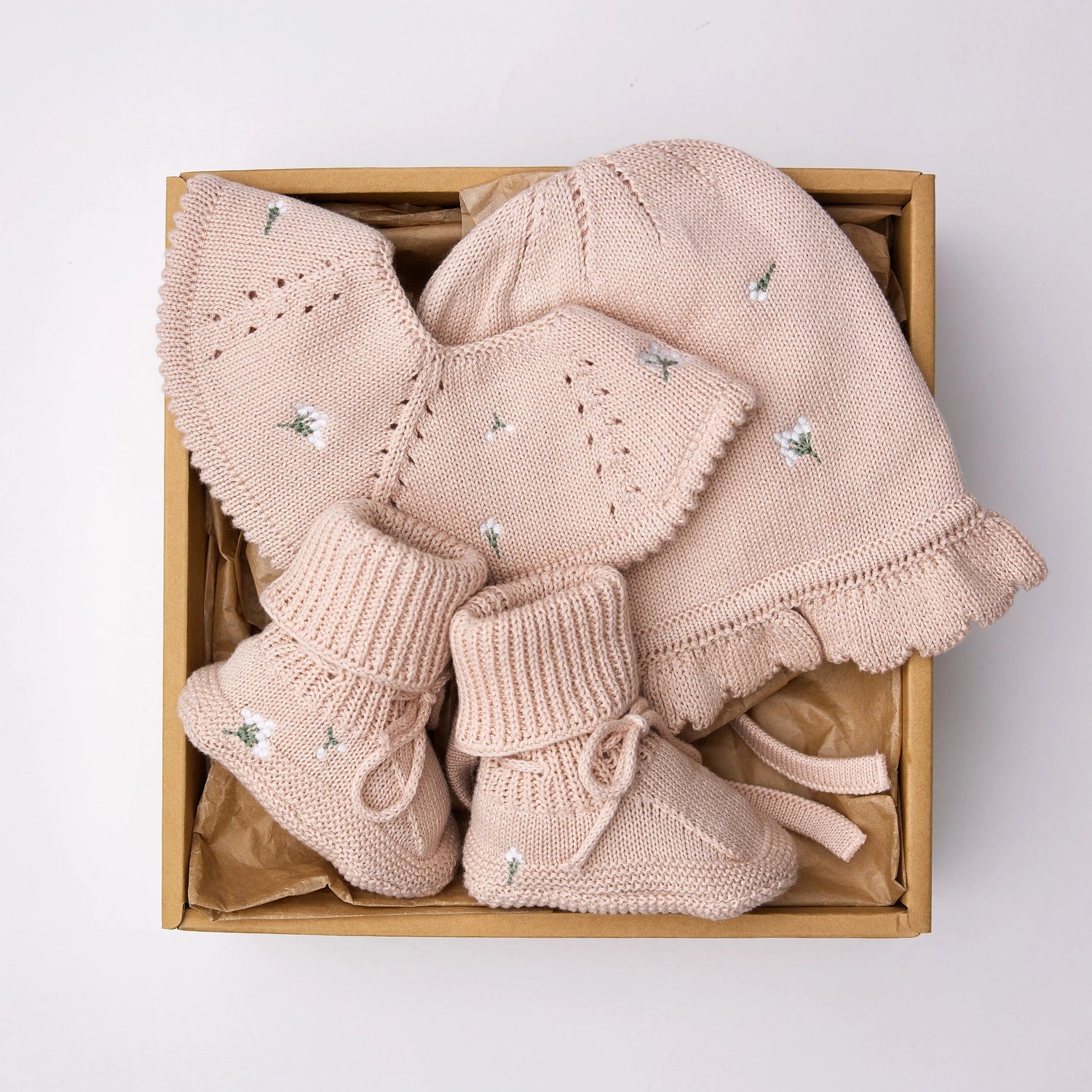 Saga Copenhagen Embroidered Wonder Gift Box - Flowers On Mellow Rose image 0