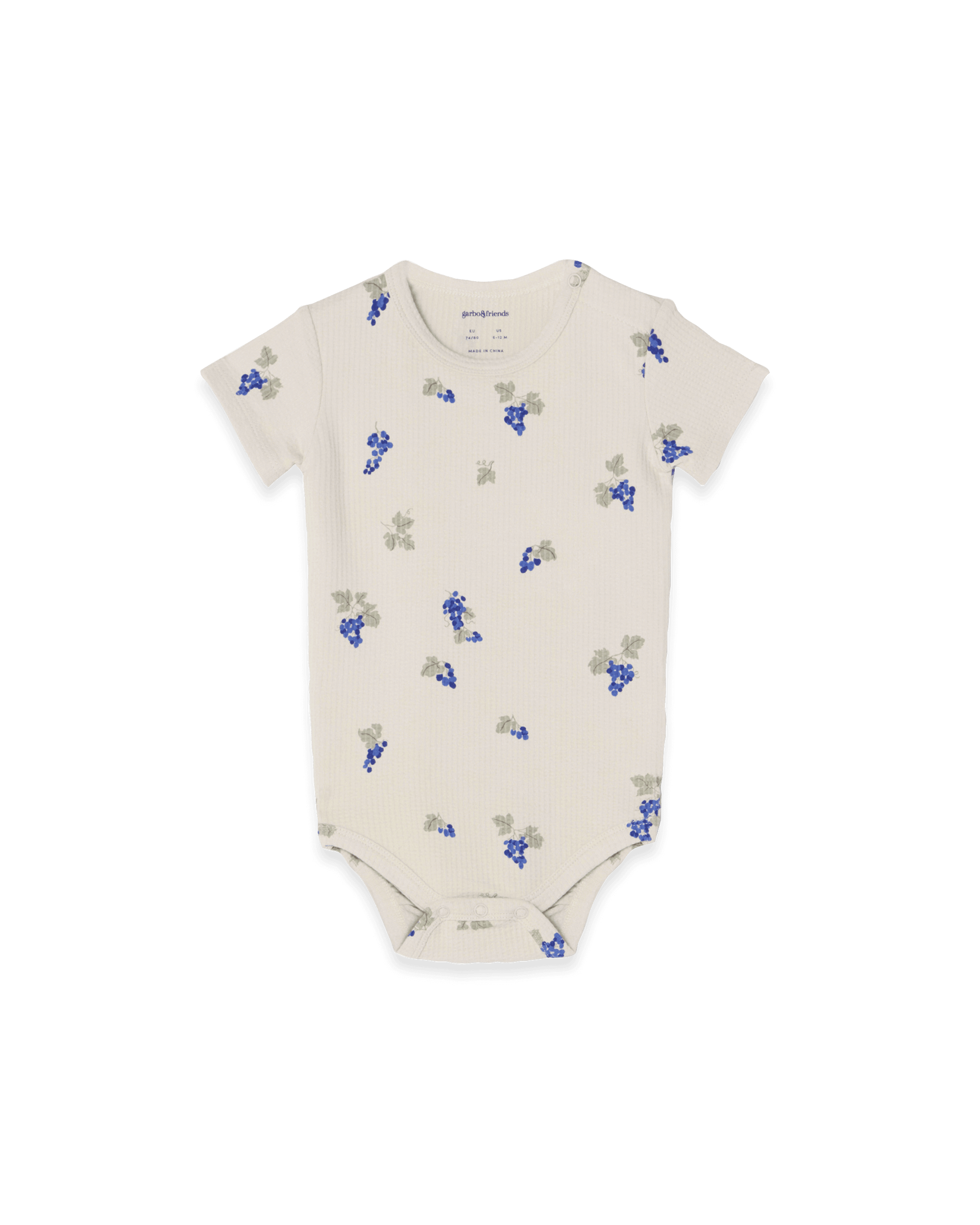 Garbo&Friends Structured Jersey SS Body | Grapes Ecru image 0