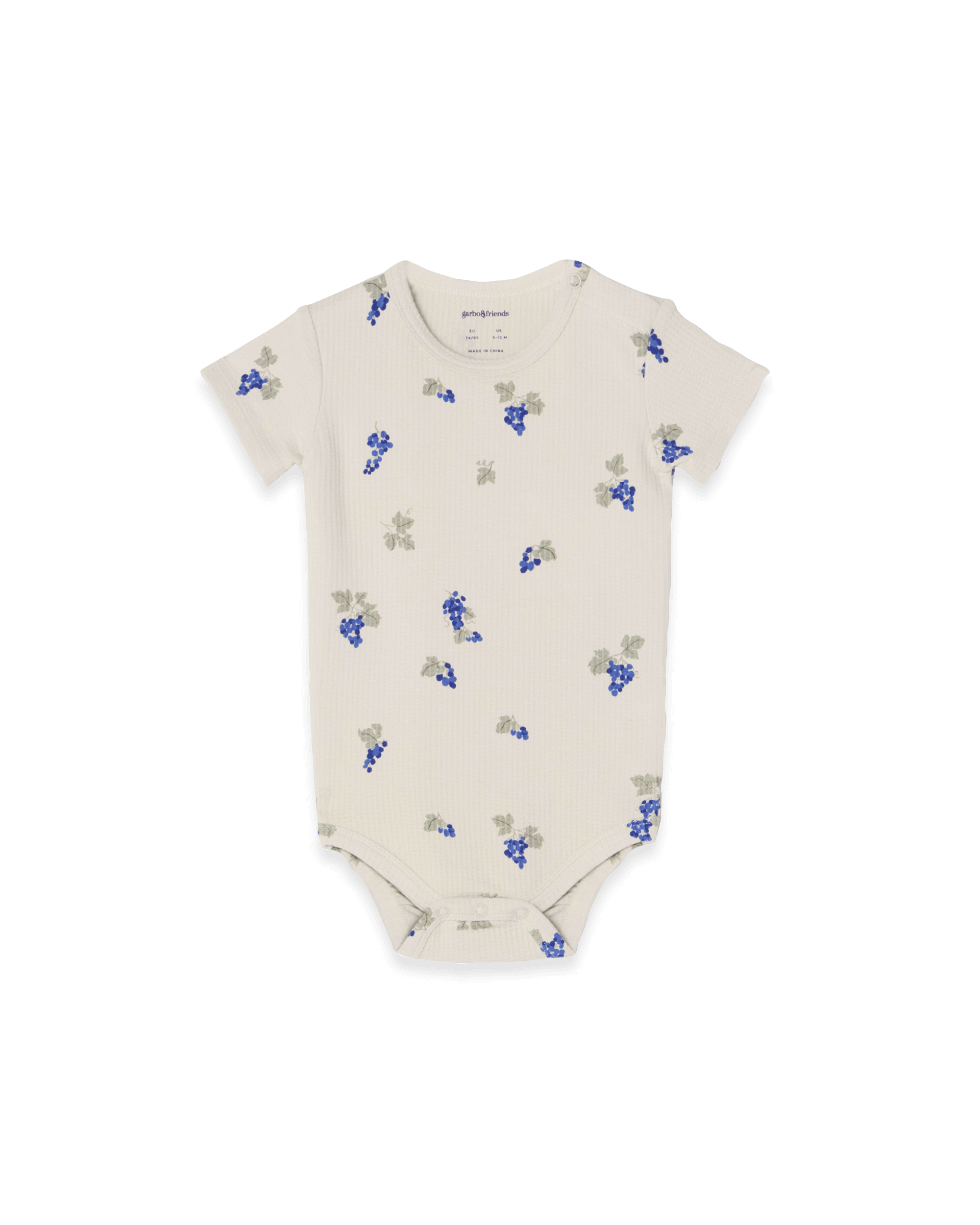 Garbo&Friends Structured Jersey SS Body | Grapes Ecru image 0