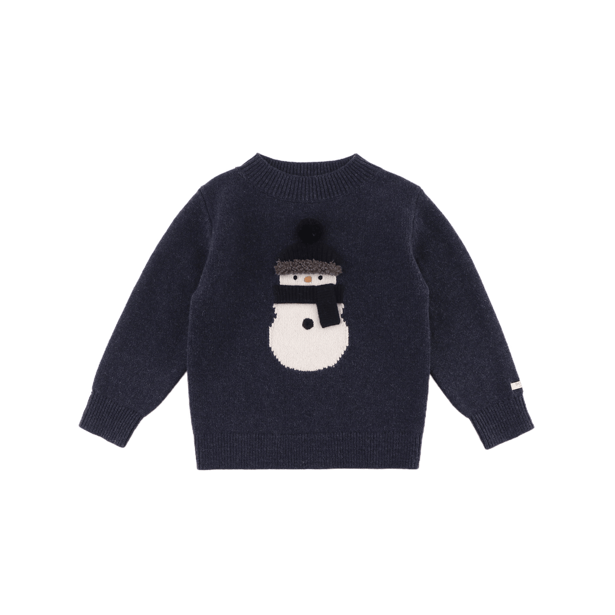 Denn Merino Wool Sweater | Snowman Blue Marine Melange