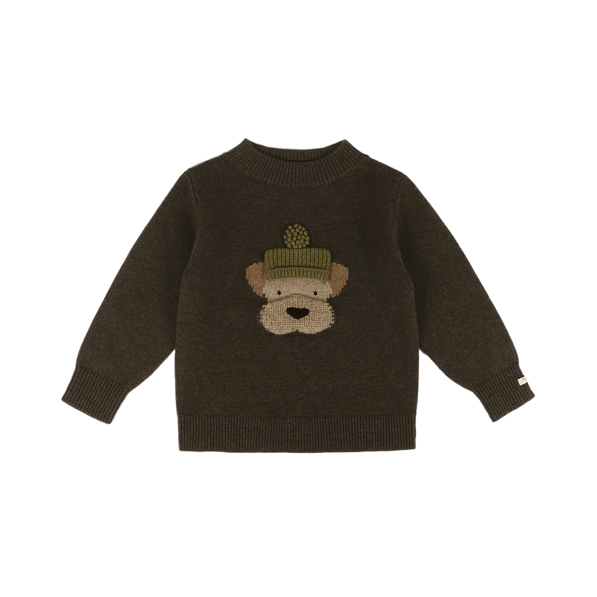Denn Merino Wool Sweater | Terrier Dark Olive