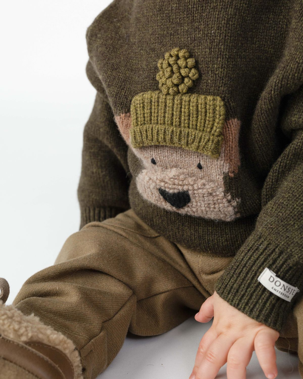 Denn Merino Wool Sweater | Terrier Dark Olive
