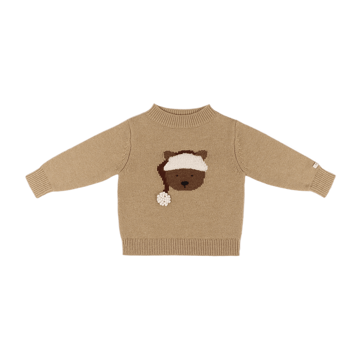 Denn Merino Wool Sweater | Christmas Bear Latte Melange