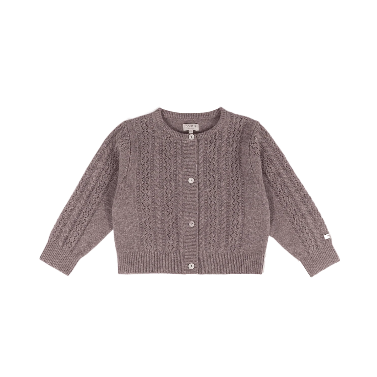 Danik Merino Wool Cardigan | Dark Taupe Melange