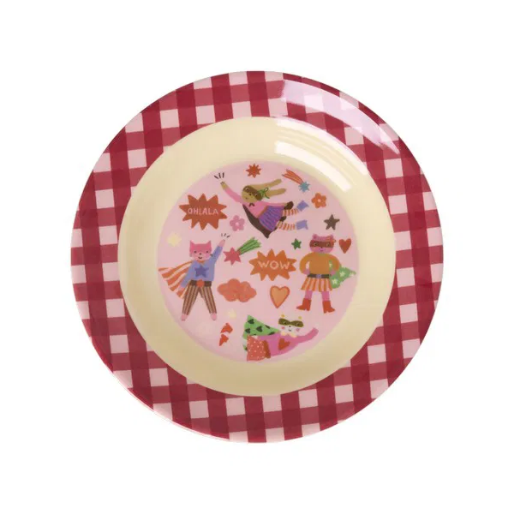 Melamine Kids Bowl with Hero Print – Pink – 8.5 fl oz