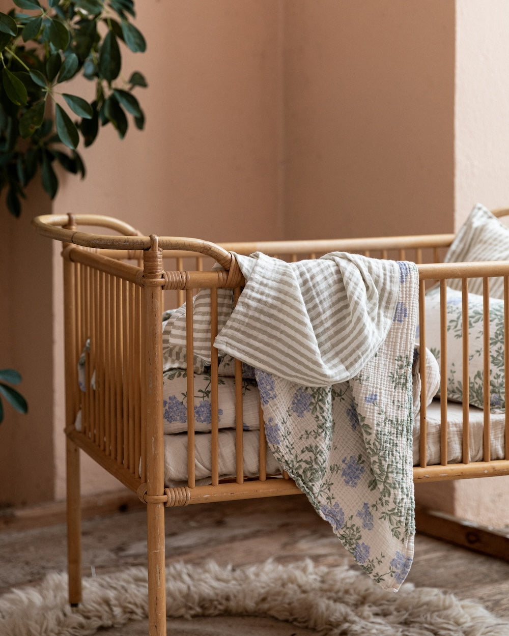 Garbo&Friends Muslin Swaddle blanket - Plumbago image 1