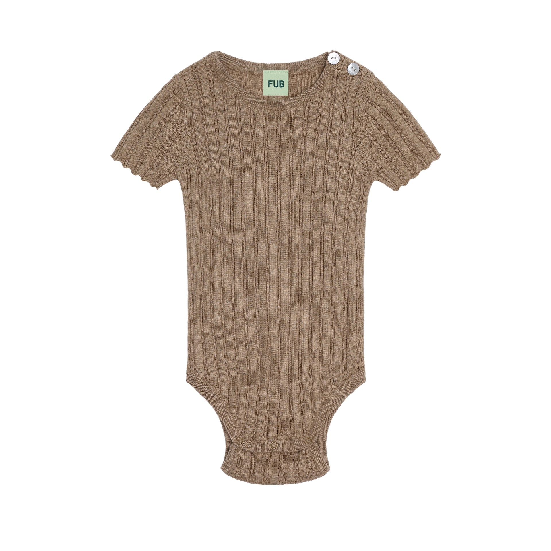 Baby Pointelle Body - camel melange