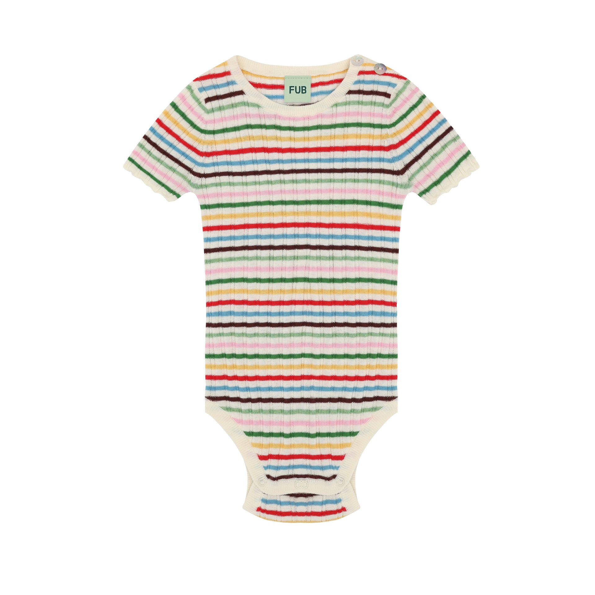 Baby Pointelle Body - multi stripe