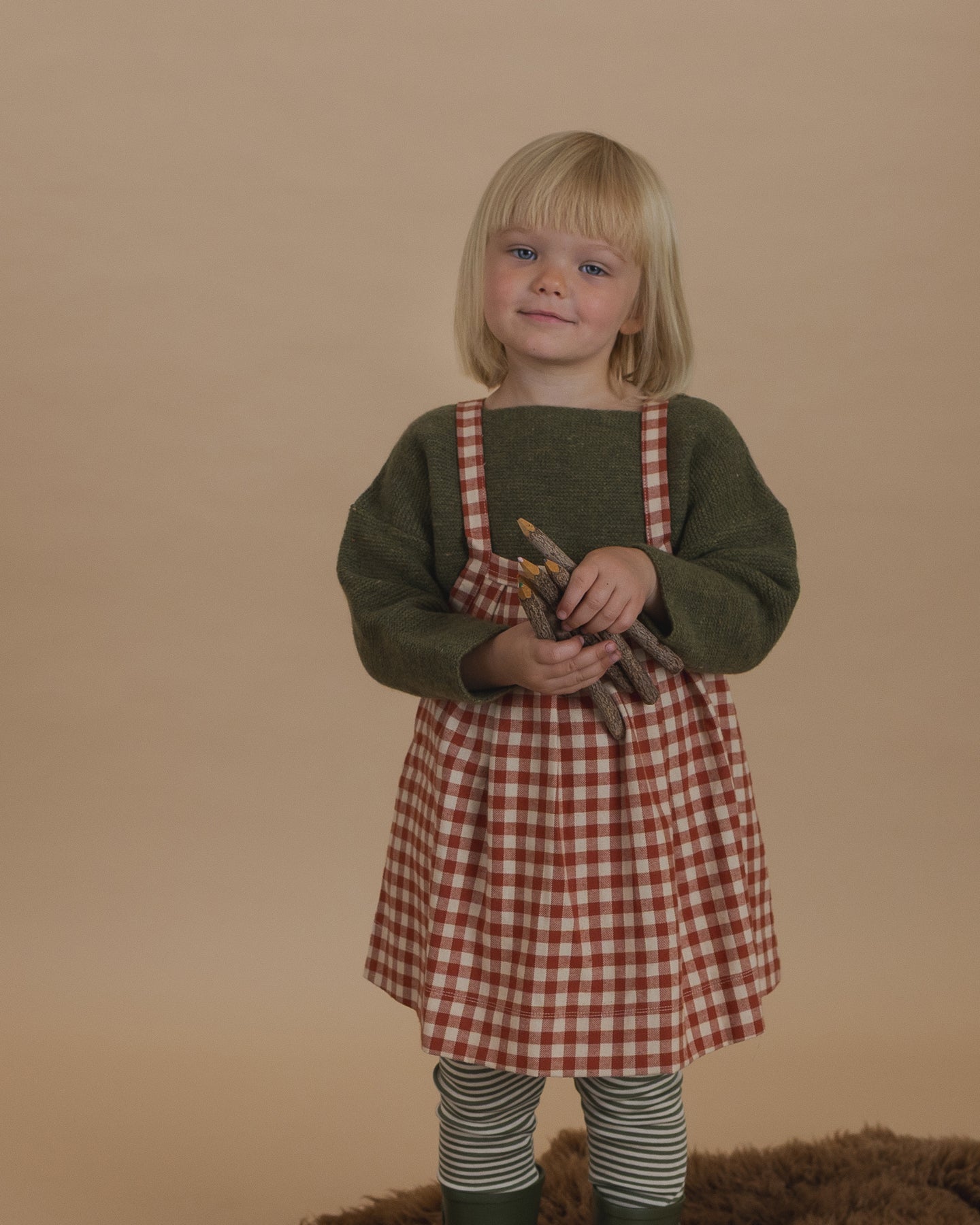 Paprika Gingham Tribe Skirt