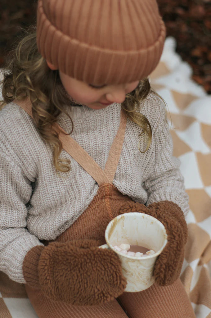 Silly Silas Wooly Footless Tights - Cappuccino image 1