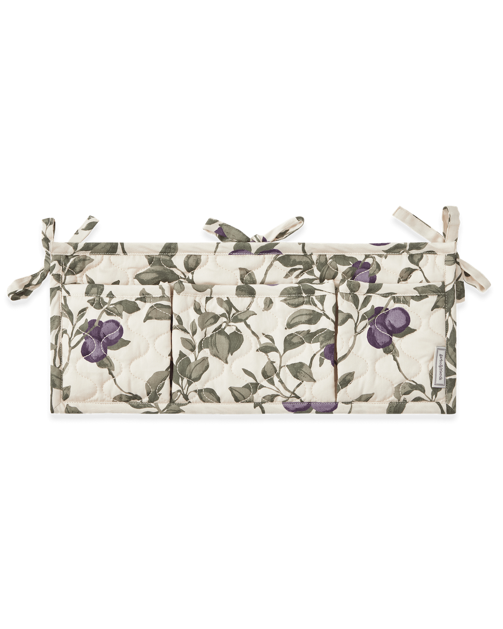 Garbo&Friends Satin Quilted Bed Pocket - Plum image 0