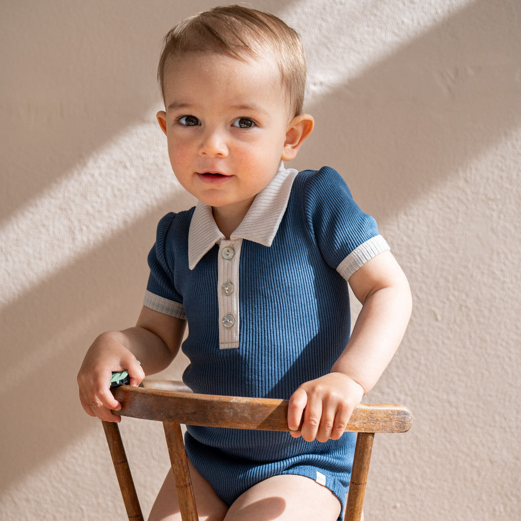 Bolo - Fjord Blue with Ecru