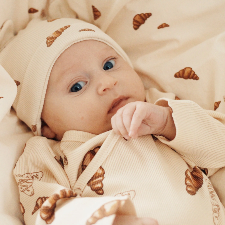 VACVAC Mini Croissants Newborn Crossover Jumpsuit image 1