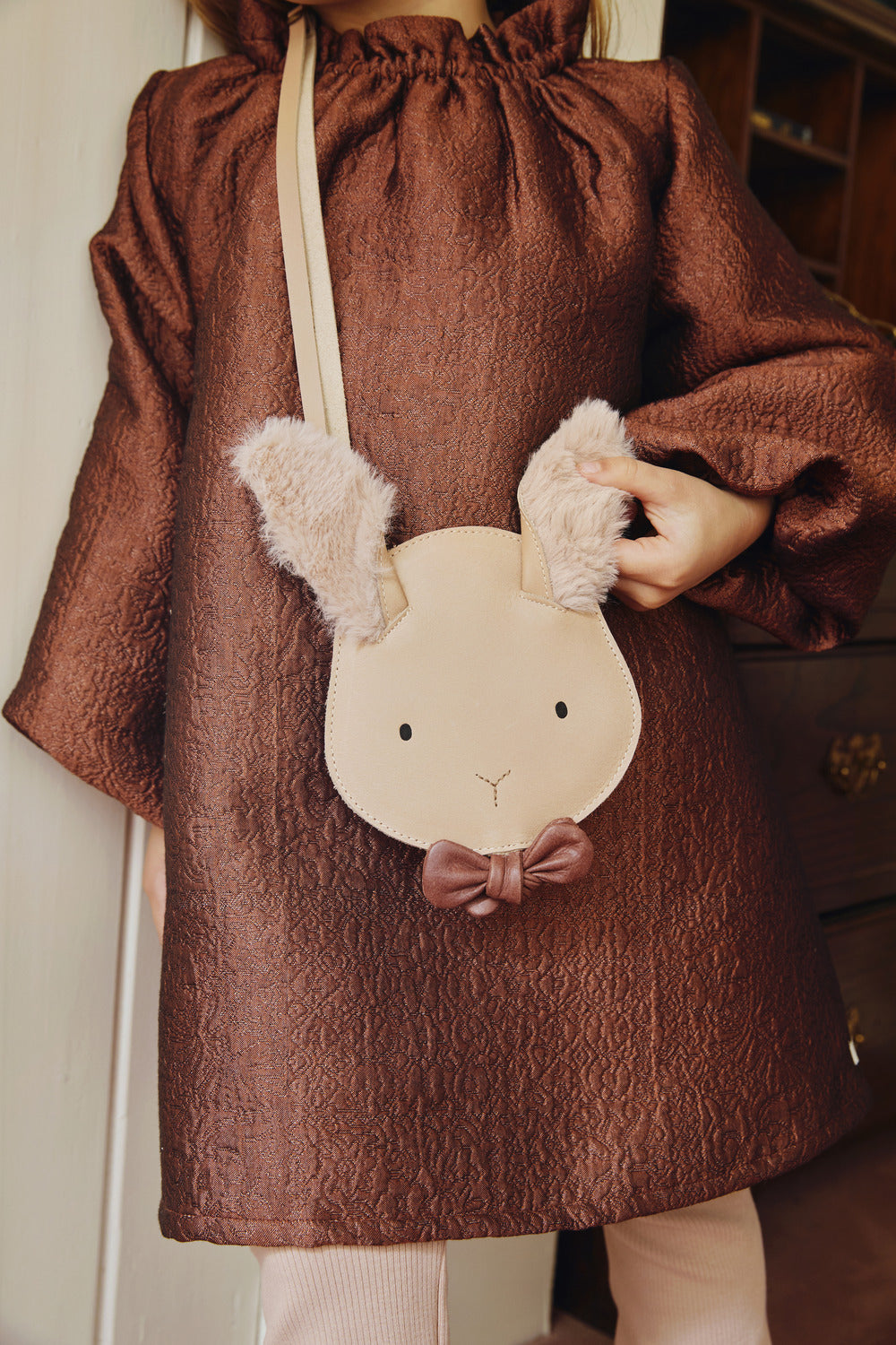 Fammy Purse | Fluffy Bunny Light Rust Leather