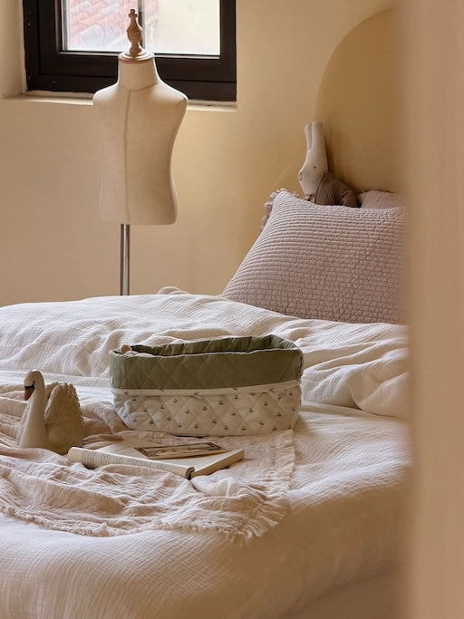 Quilted Basket Medium Dusty Iris