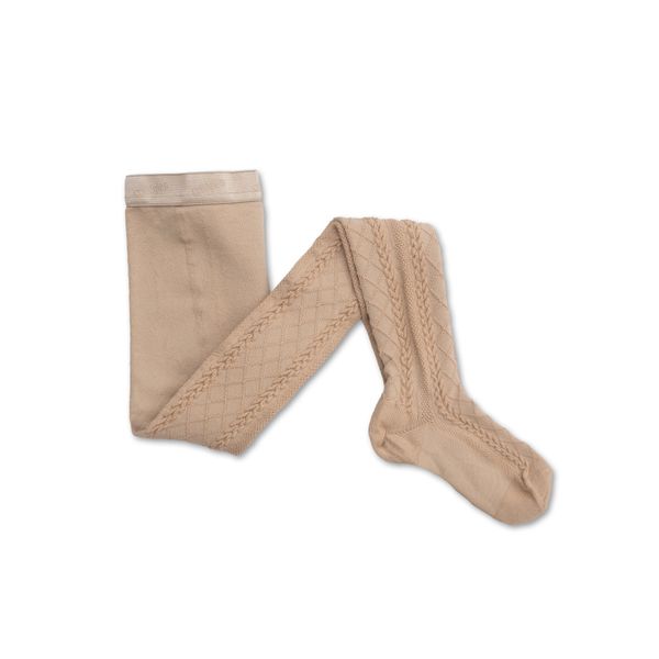 Léopoldine - Diamond Pointelle Tights - Sable