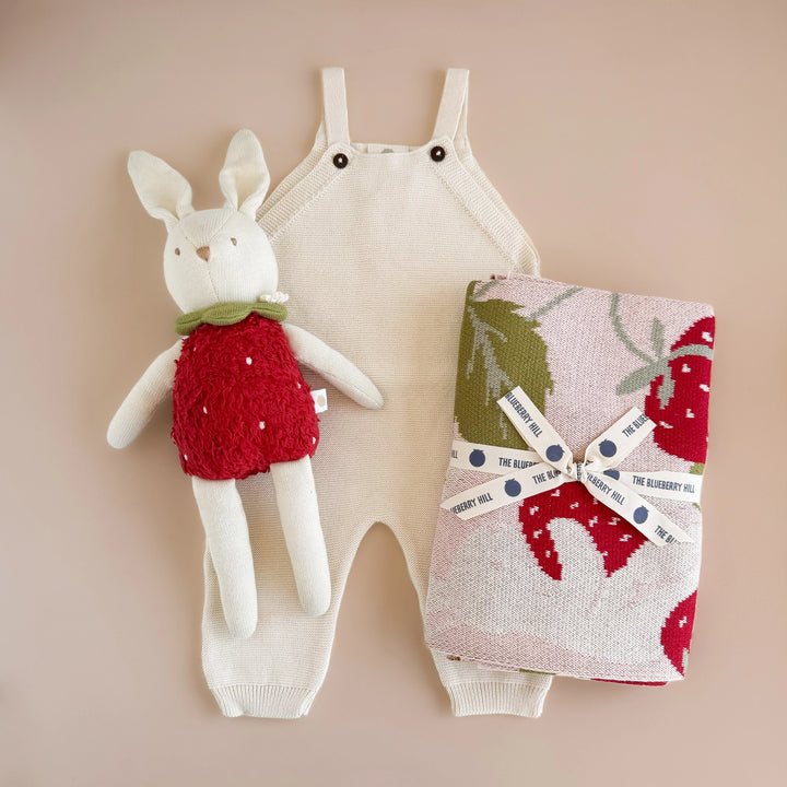 The Blueberry Hill Plush Bunny Strawberry Baby Kids Toy Stuffed Animal Spring image 2