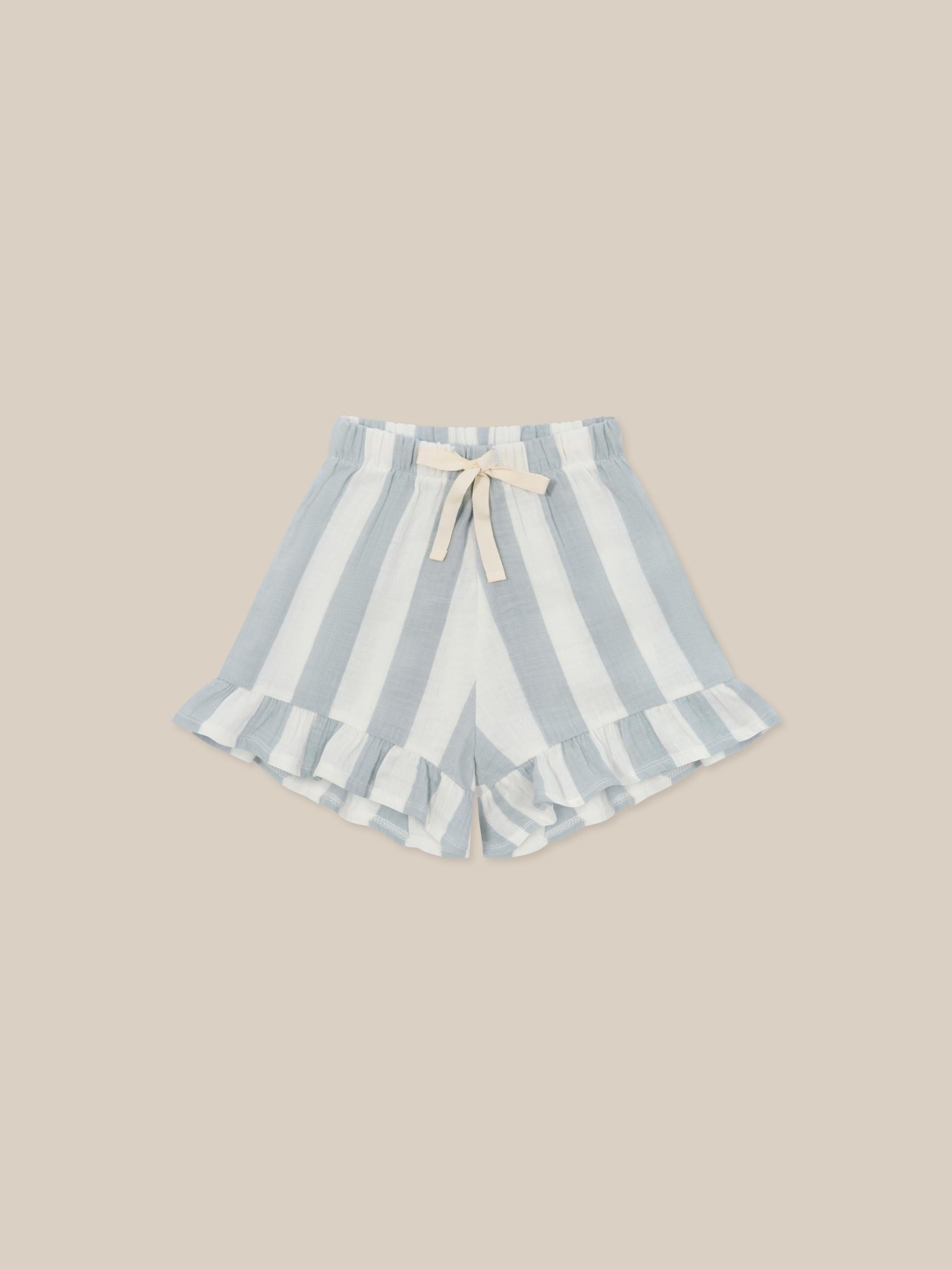 Organic Zoo Sardine Stripes Frill Shorts image 0