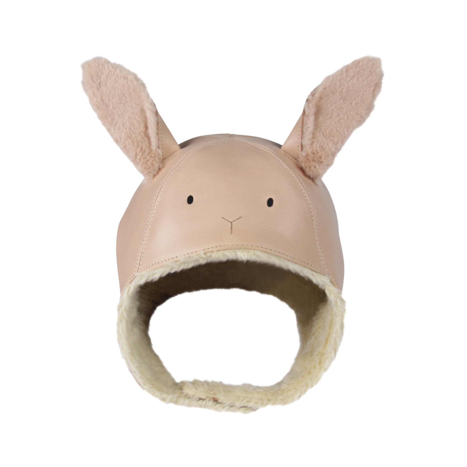 Kapi Exclusive Hat | Fluffy Bunny - Light Rust Leather
