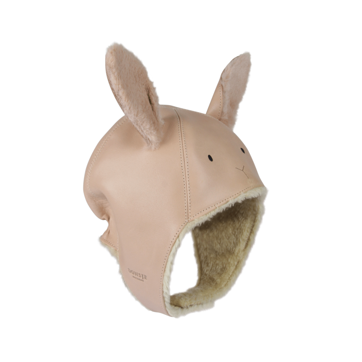 Kapi Exclusive Hat | Fluffy Bunny - Light Rust Leather