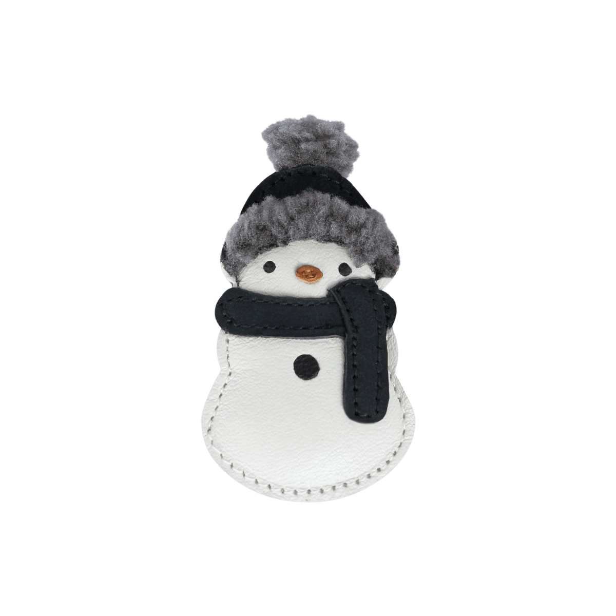 Wonda Hairclip | Snowman Off White Leather