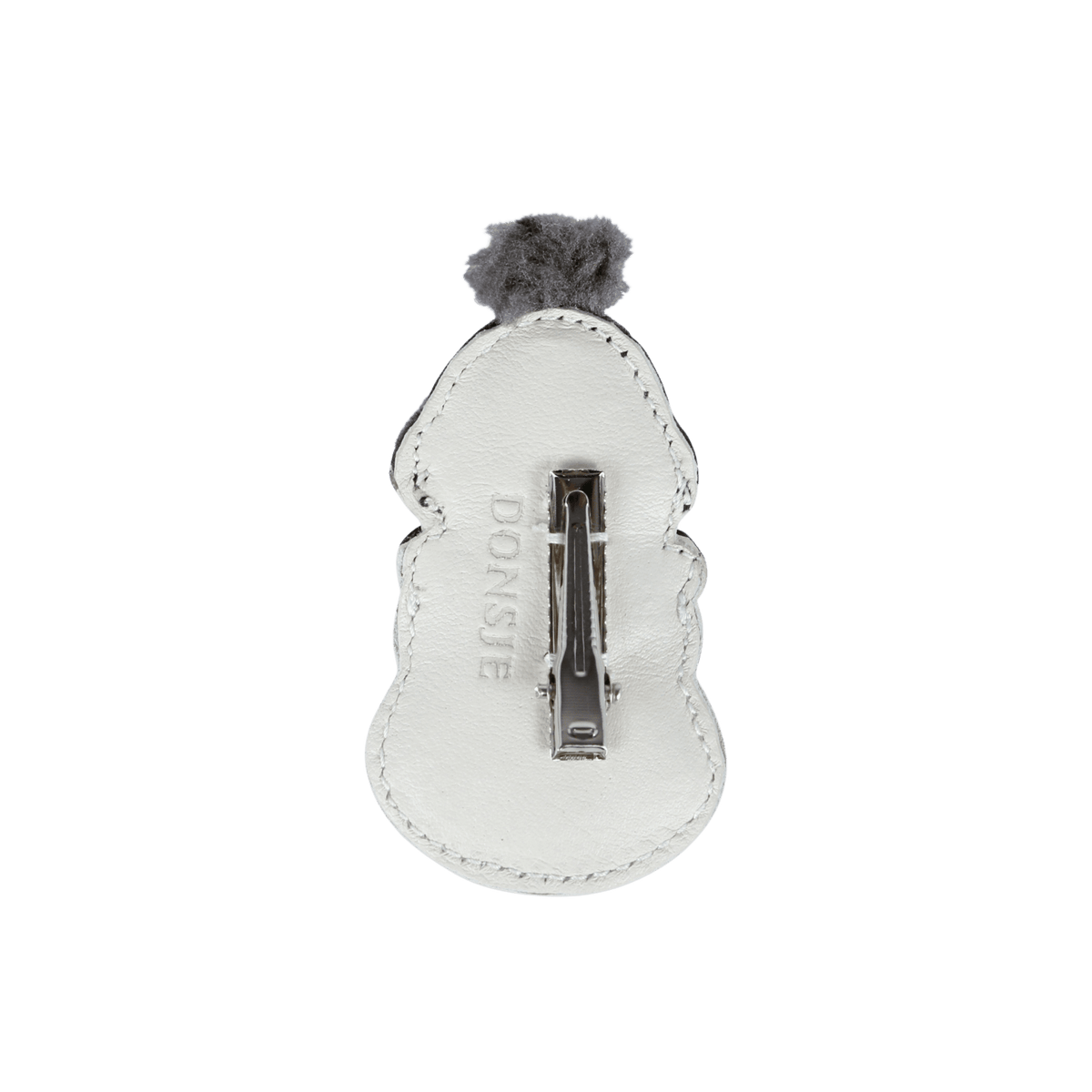 Wonda Hairclip | Snowman Off White Leather
