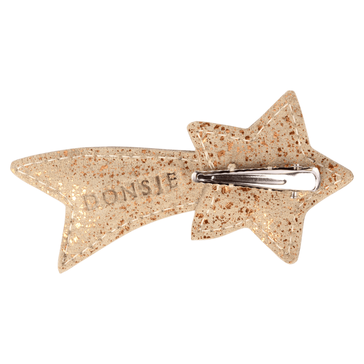 Wonda Hairclip | Shooting Star Cream Metallic Suede