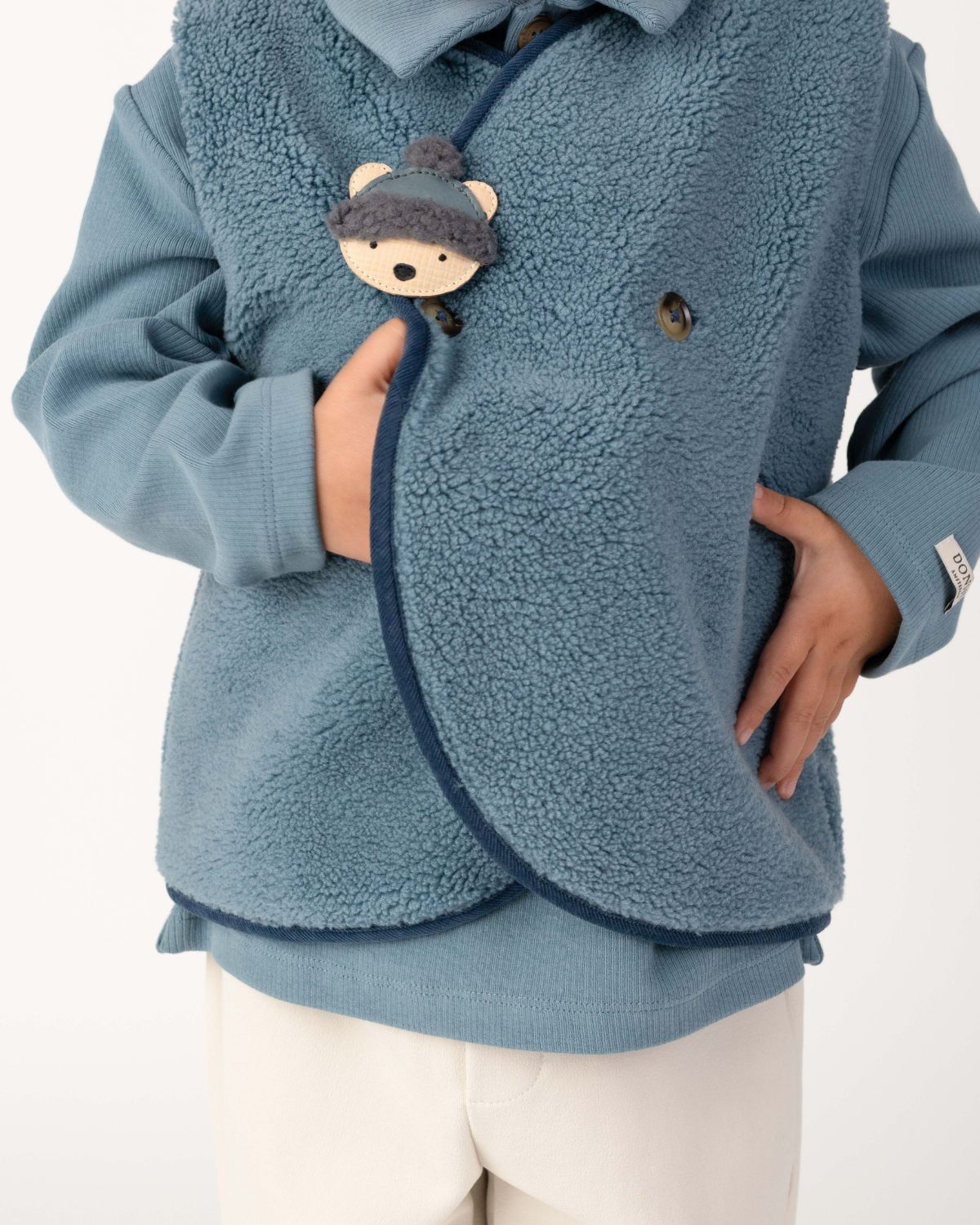 Stanzen Clip | Polar Bear Cream Scored Leather
