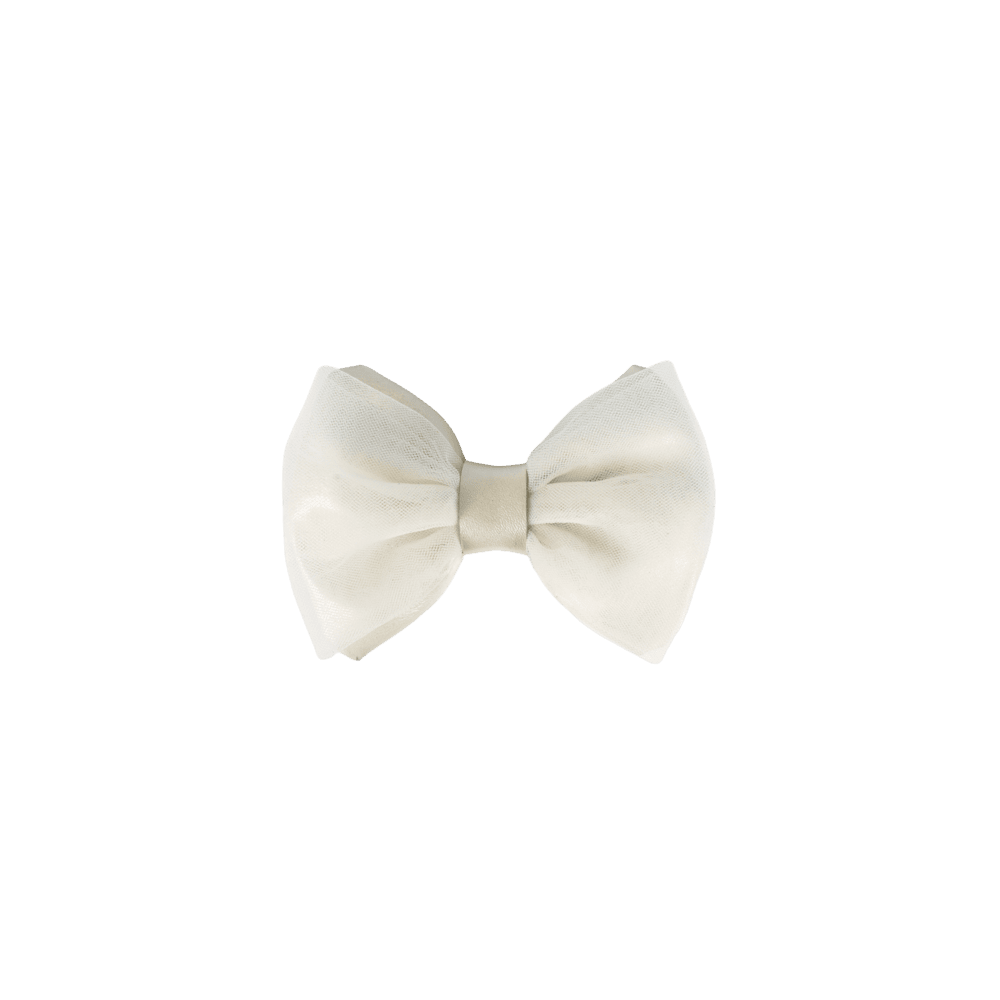 Angeline Clip Off White Metallic Leather