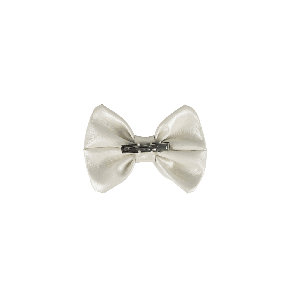 Angeline Clip Off White Metallic Leather