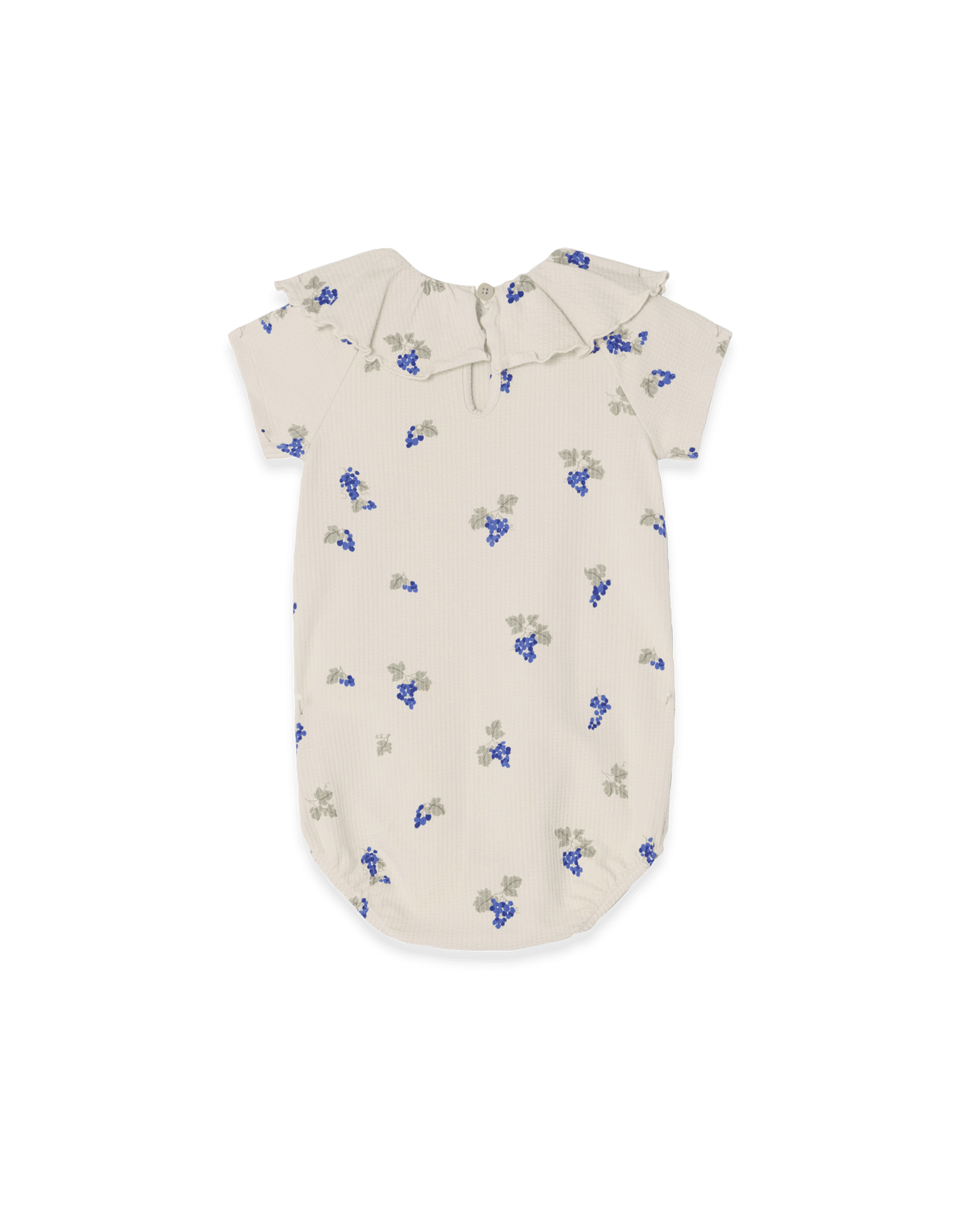 Garbo&Friends Structured Jersey Collar Romper | Grapes Ecru image 1