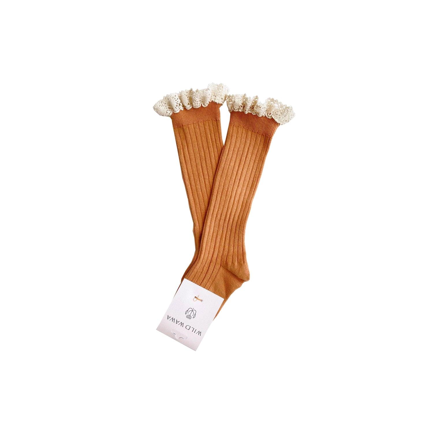 Wild Wawa Lace Knee Socks - Nude (0-12m) image 0