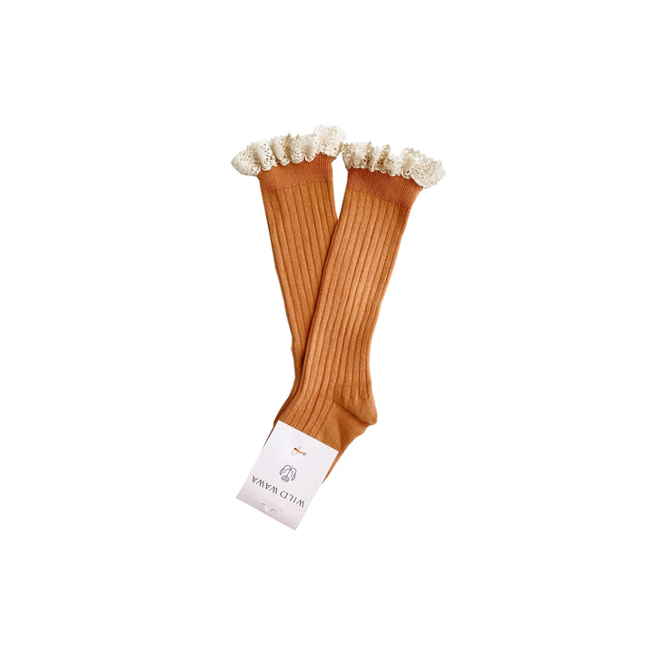 Wild Wawa Lace Knee Socks - Nude (0-12m) image 0