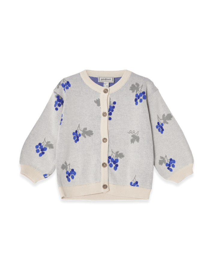Garbo&Friends Knitted Cardigan Baby | Grapes Ecru image 0