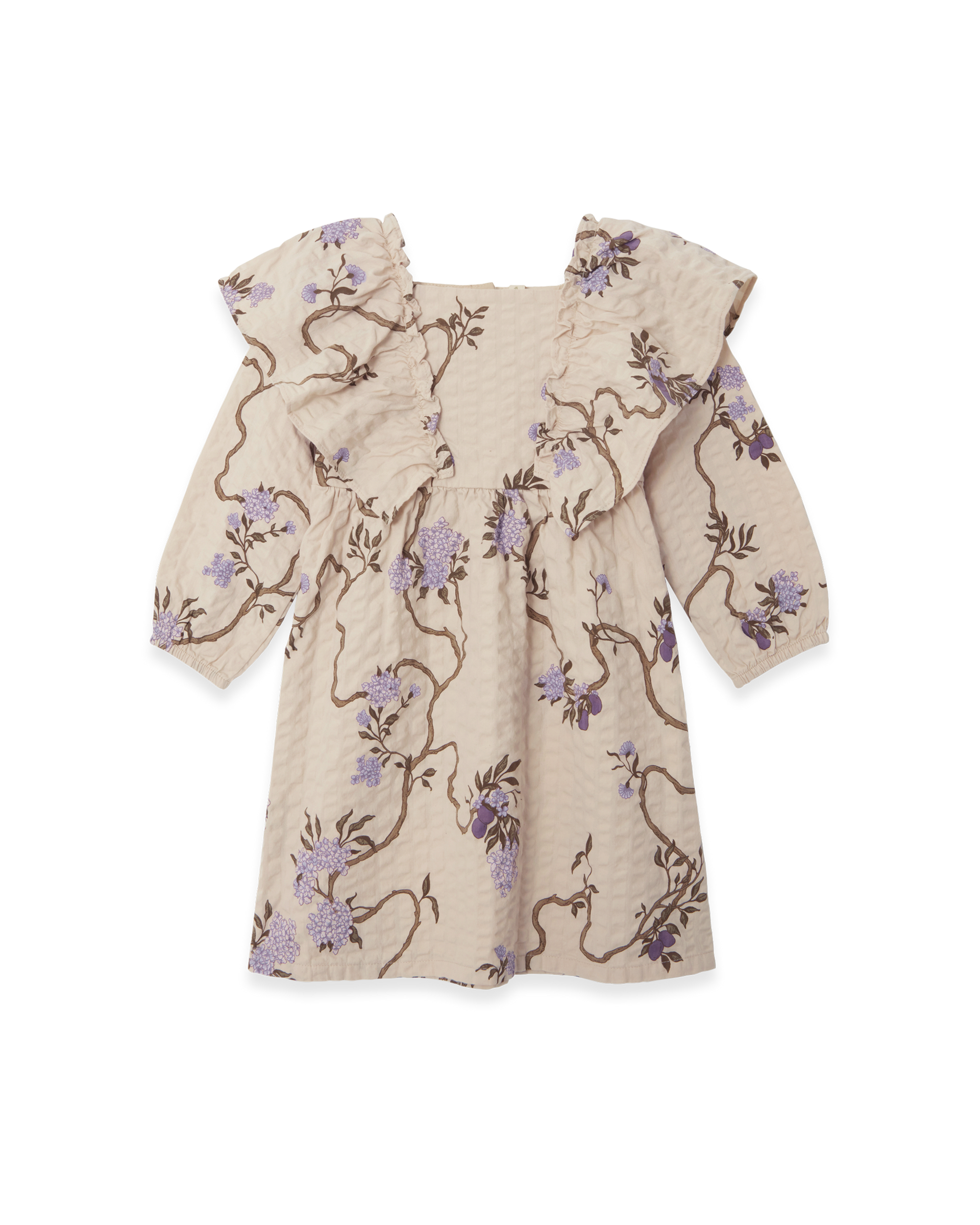 Garbo&amp;Friends Seersucker LS Dress Baby - Tree of Life image 0
