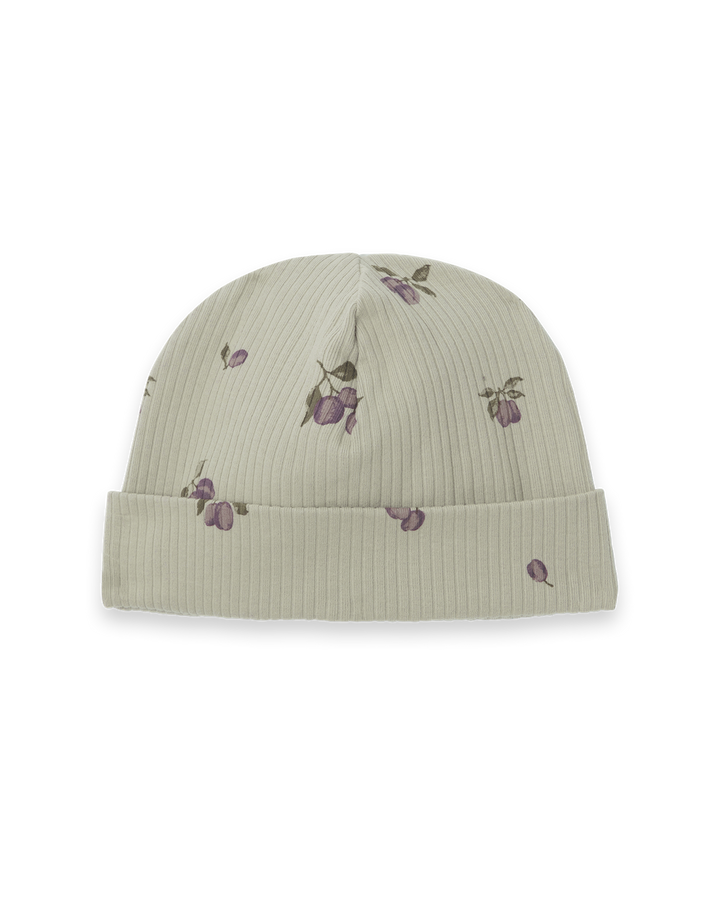 Garbo&Friends Rib Jersey Beanie - Prune Green<span> - </span>50/52 (1-4y) image