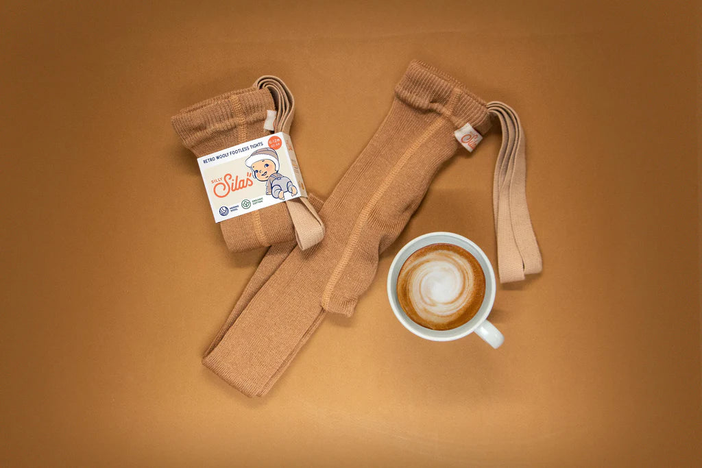 Silly Silas Wooly Footless Tights - Cappuccino image 2
