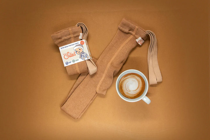 Silly Silas Wooly Footless Tights - Cappuccino image 2