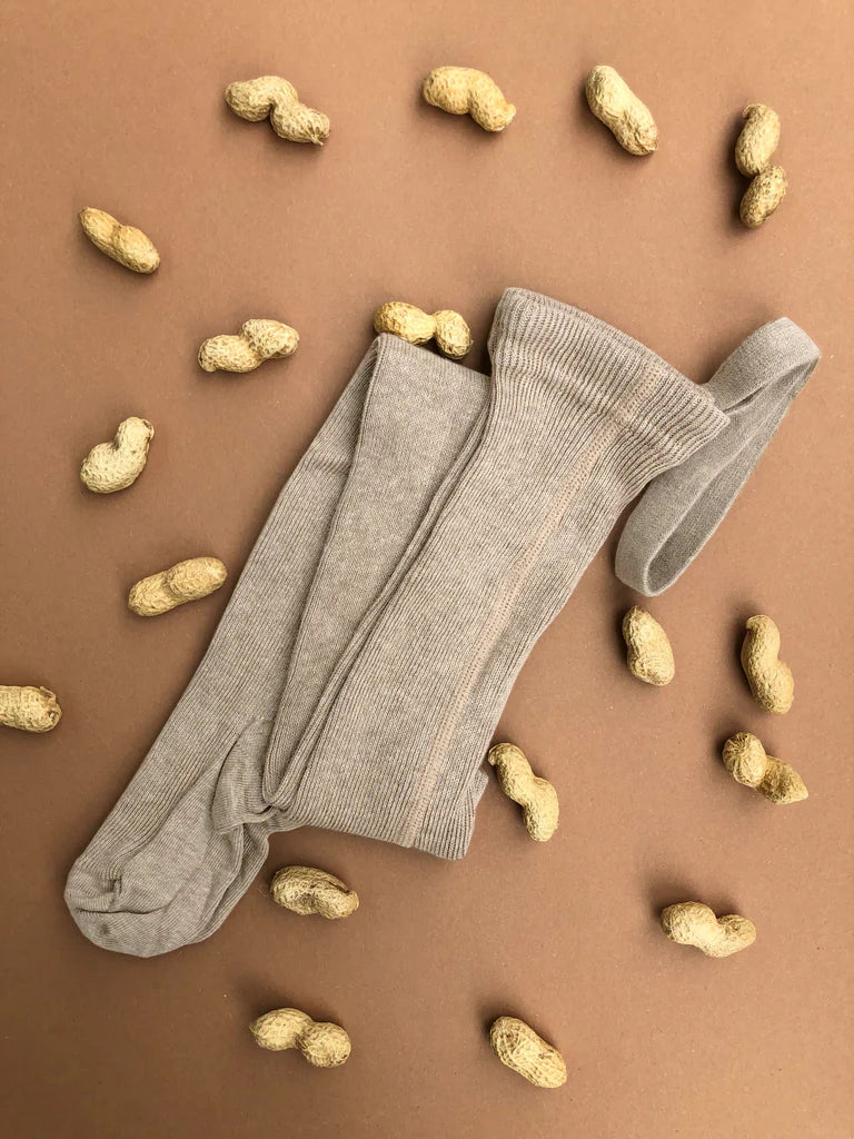 Silly Silas Footed Tights with Braces - Peanut Blend image 1
