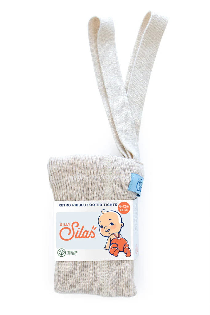 Silly Silas Footed Tights with Braces - Cream Blend image 0