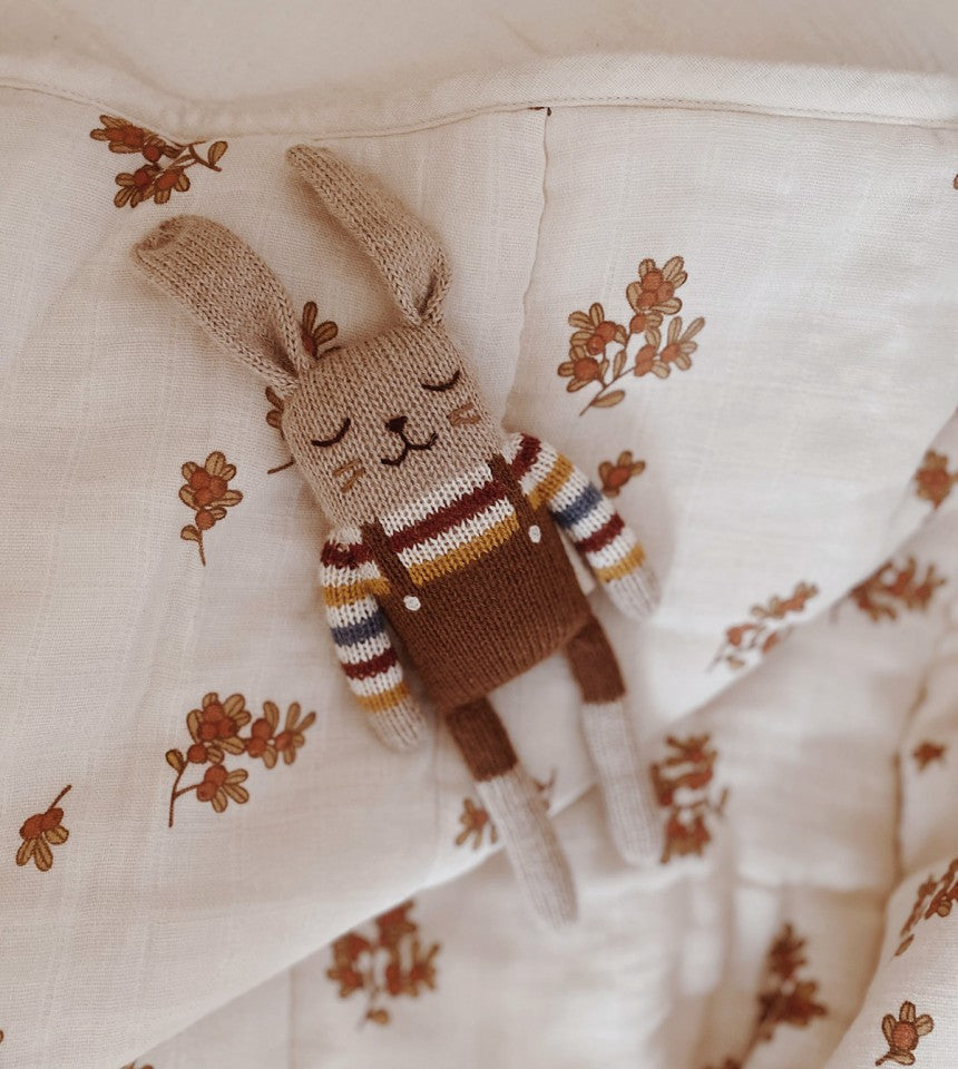 Main Sauvage Bunny knit toy | rainbow sweater image 1