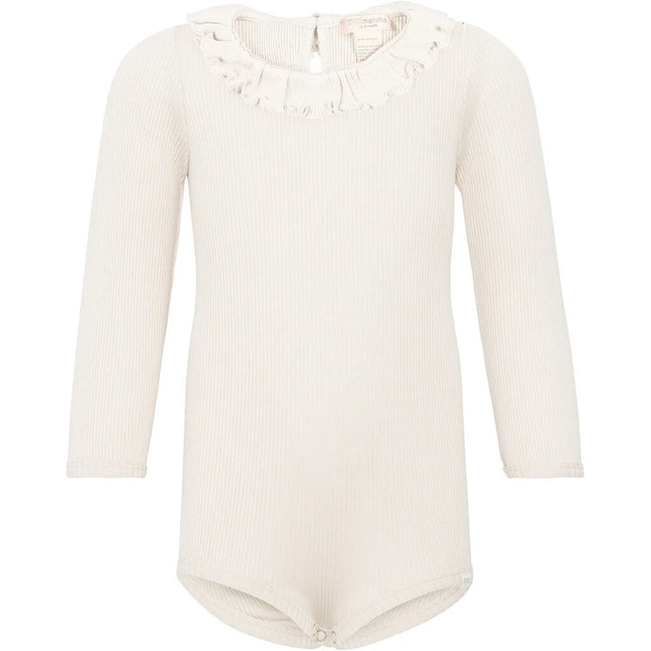 Minimalisma Beauty Silk and Cotton bodysuit - Cream image 0