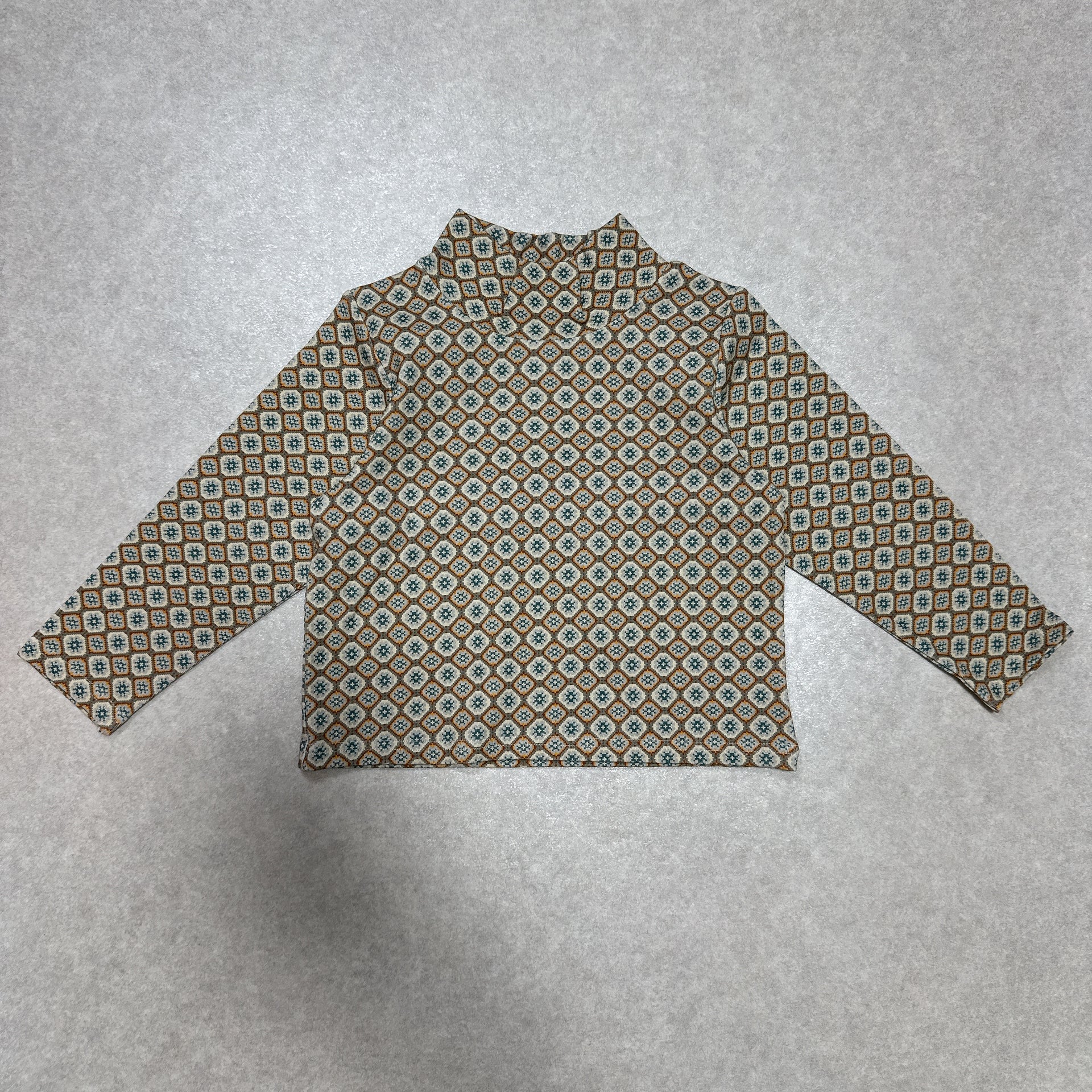 Pixel Art High Neck T-Shirts / Khaki