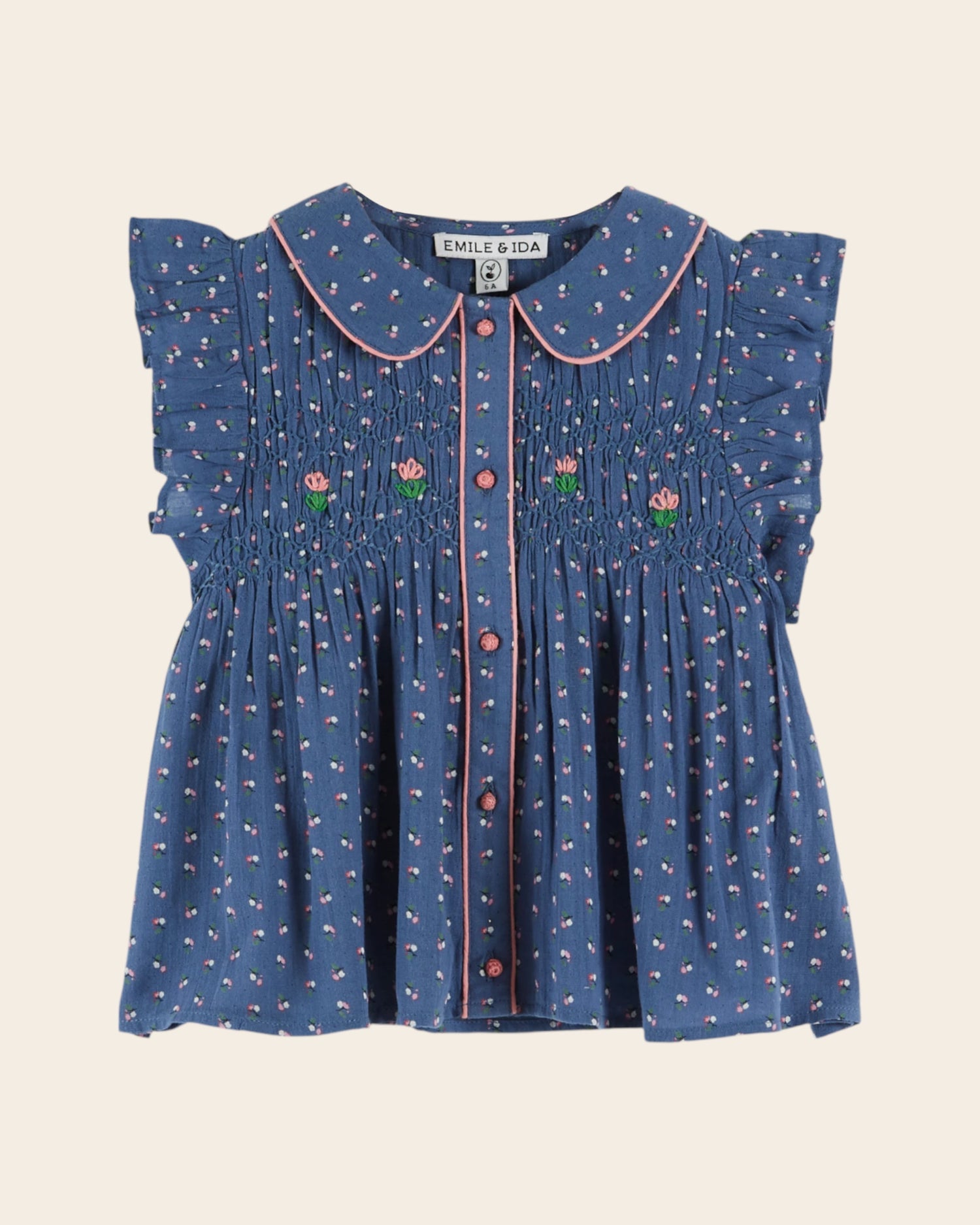 Blouse Mini blue flowers